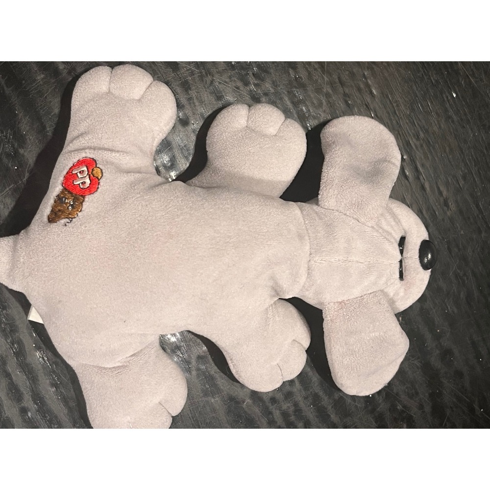 Tonka Pound Puppies 8" Grey Plush Stuffed Animal Puppy Dog 1985 Vintage - Picture 2 of 7